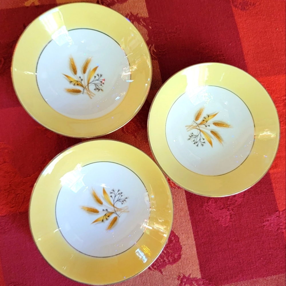 HOLD/POST LM🌾 S/3 Autumn Gold Berry Bowls 🌾 EVC - Picture 1 of 6